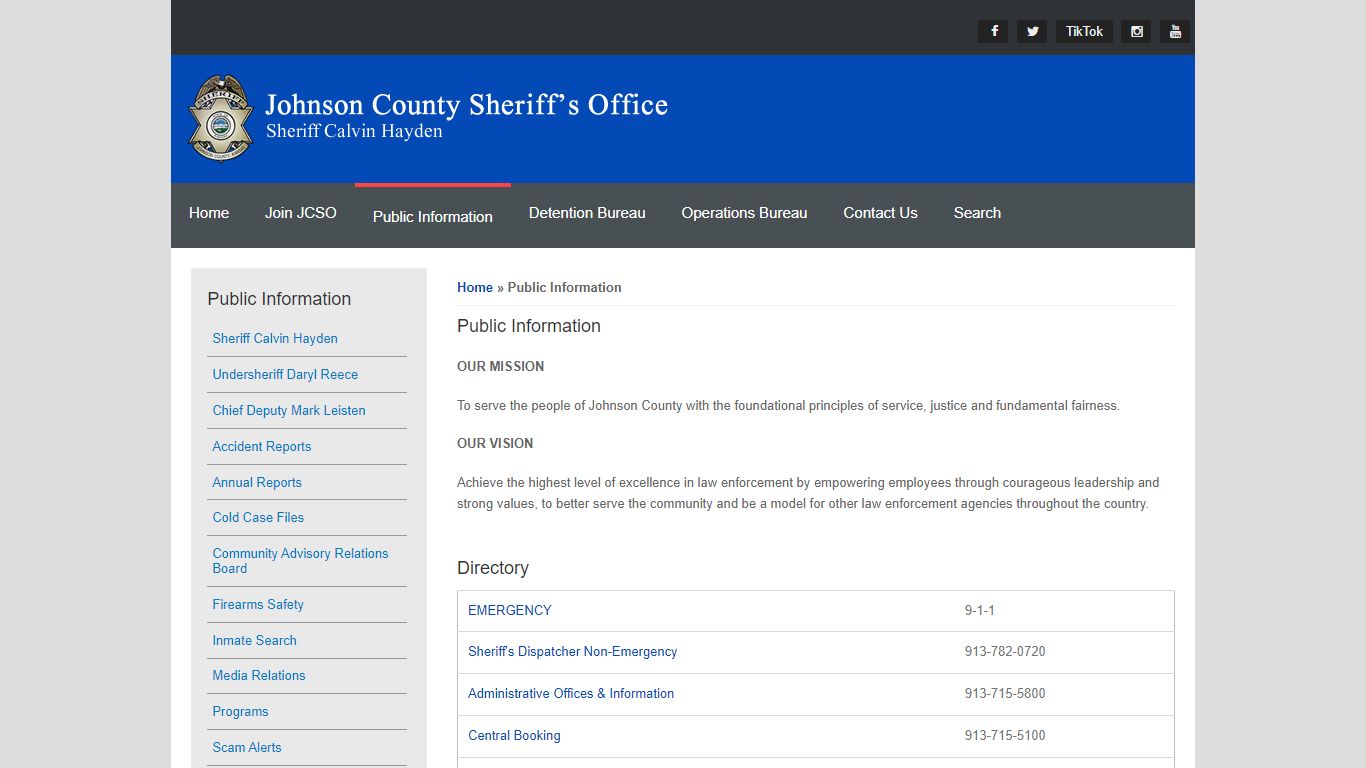 Public Information | Johnson County Sheriff
